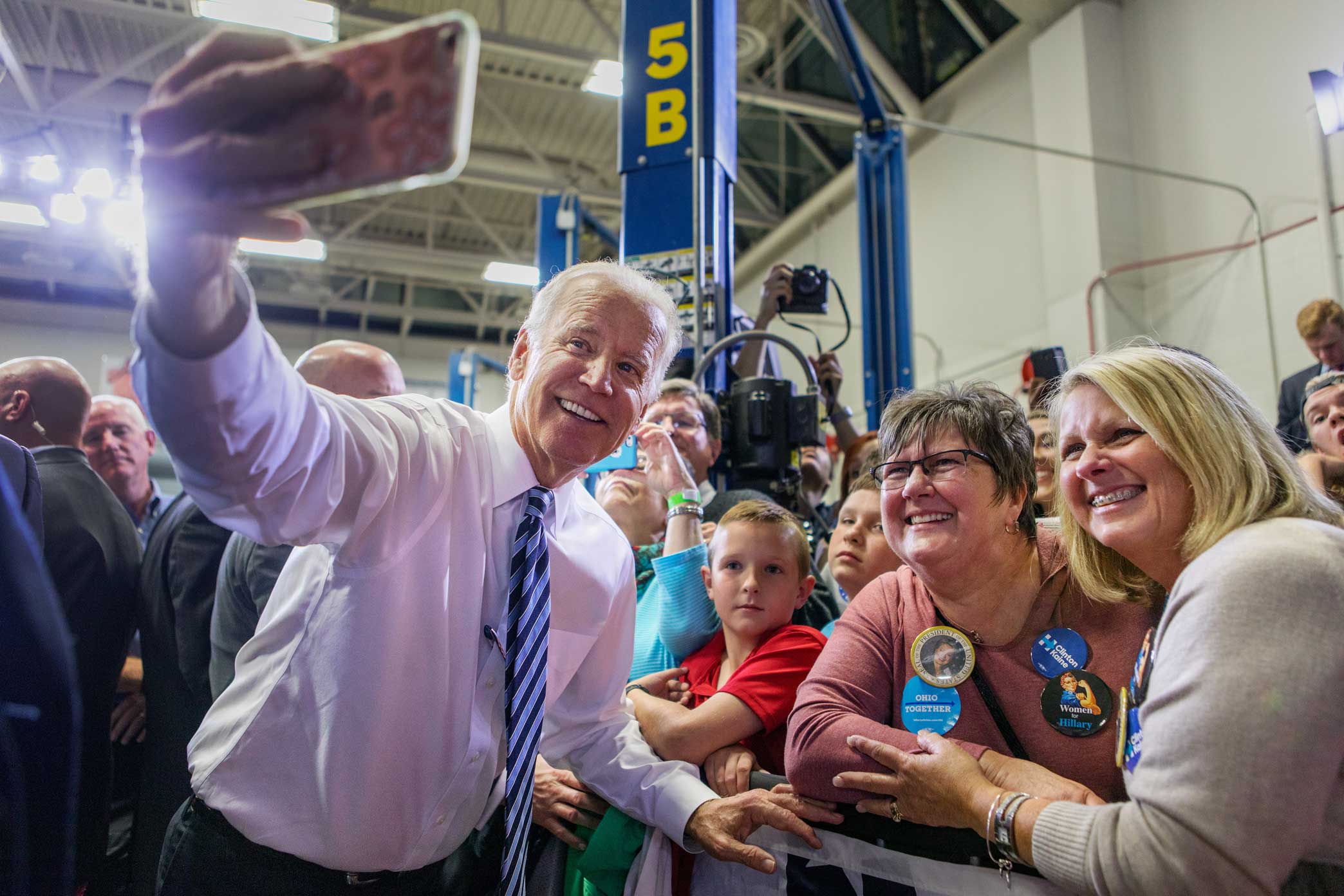 Vice-president Joe Biden campaign for Democratic presidential nominee Hilary Clinton at Sinclair Community College in Dayton, Ohio.
