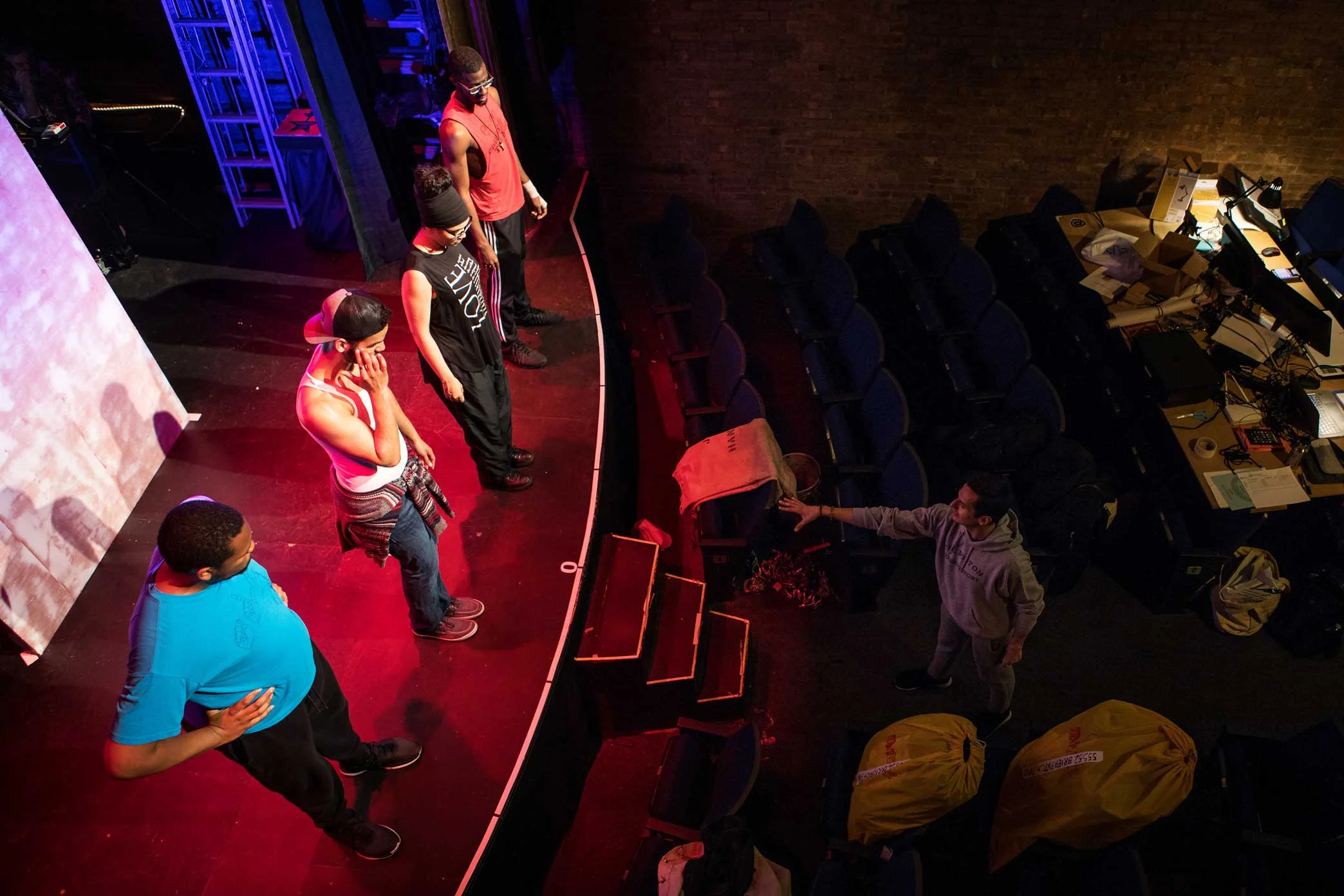 Rehearsal of “Spamilton.”