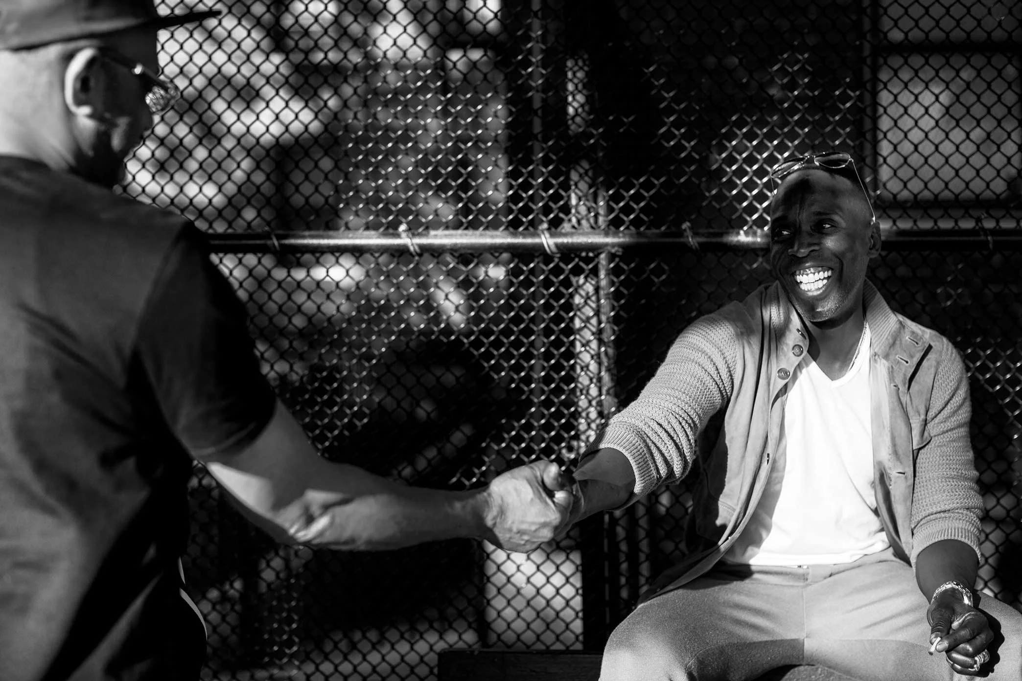 Mr. Williams hanging out at the Norstrand Ave basketball court in Flatbush Brooklyn. "It has been way too long since I was last there," said Williams. Williams grew up in Vanderveer Projects now named Flatbush Gardens in Flatbush Brooklyn. Weed
