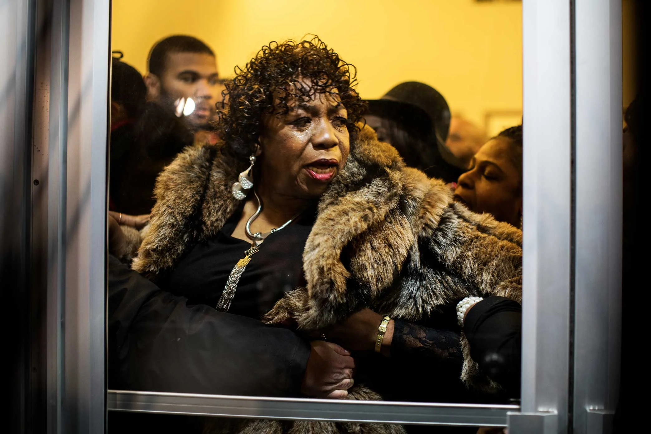 Gwen Carr, the mother of Eric Garner, was pulled out of the church lobby during her granddaughter’s funeral. The Rev. Al Sharpton blamed a “family friction.”