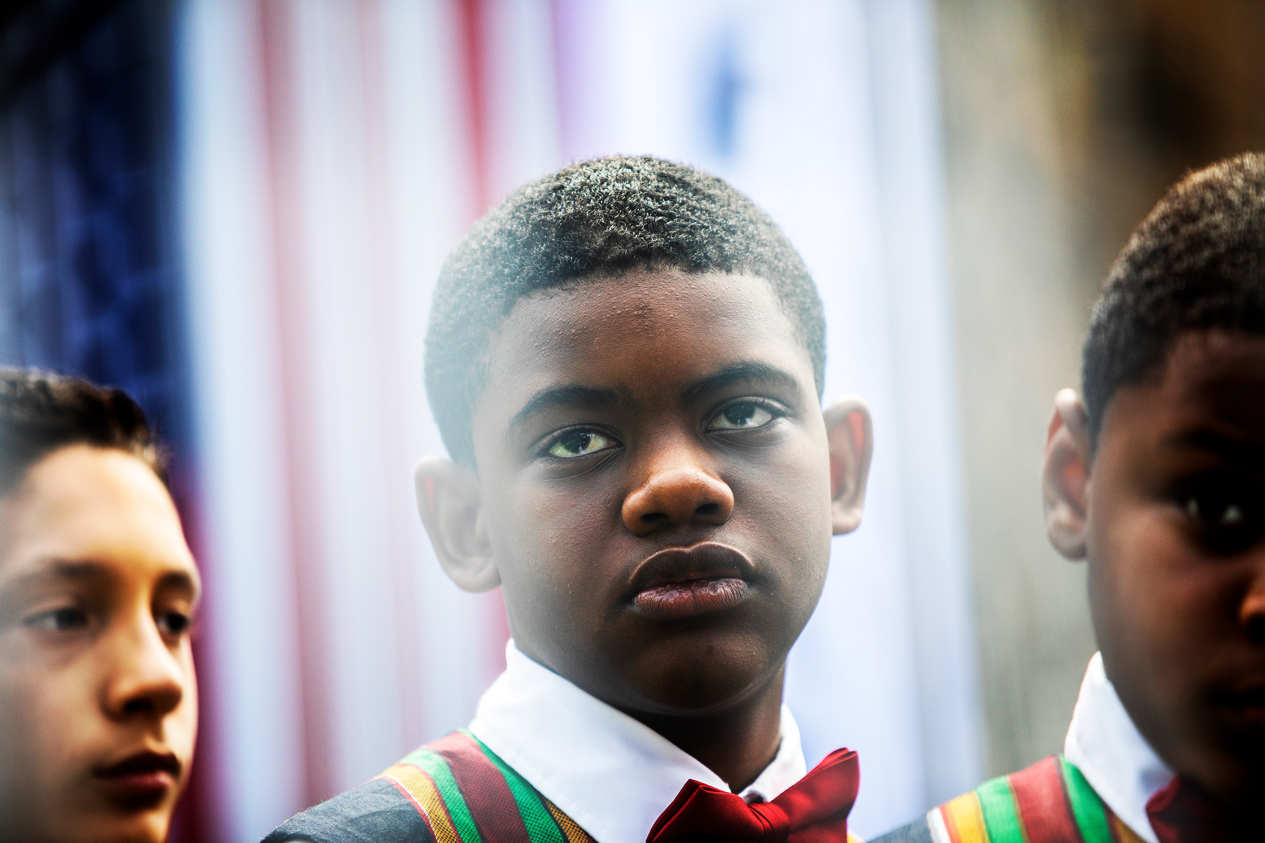 The Newark Boys Chorus during the kickoff of Senator Cory Booker, a Democrat from New Jersey and 2020 presidential candidate, 'Justice for All' campaign tour in Newark, New Jersey.
