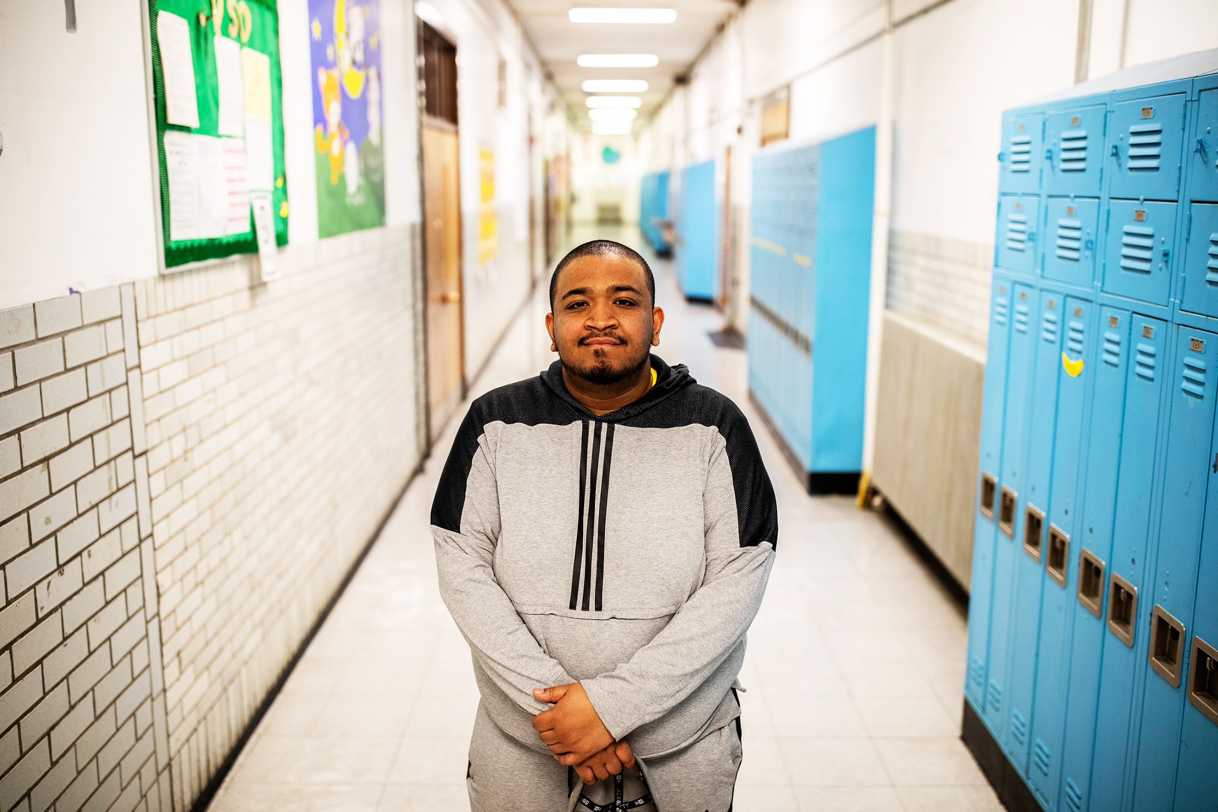  Anthony Diaz, cofounder of the Newark Water Coalition, before the start of a Newark Water Coalition community meeting. 