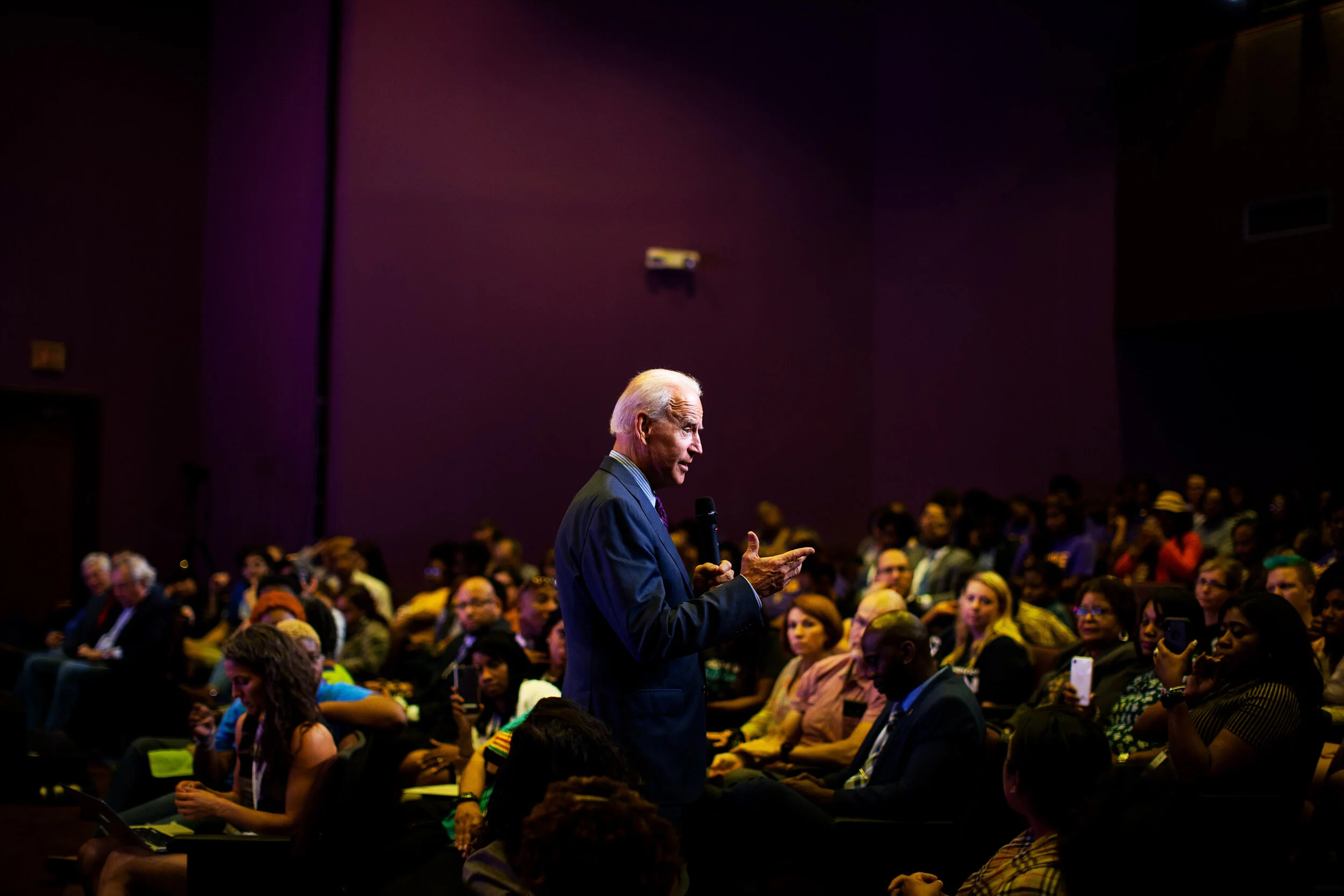 Democratic presidential candidate former Vice President Joe Biden speaking at the Criminal Justice Forum at Benedict College in Columbia, South Carolina.   