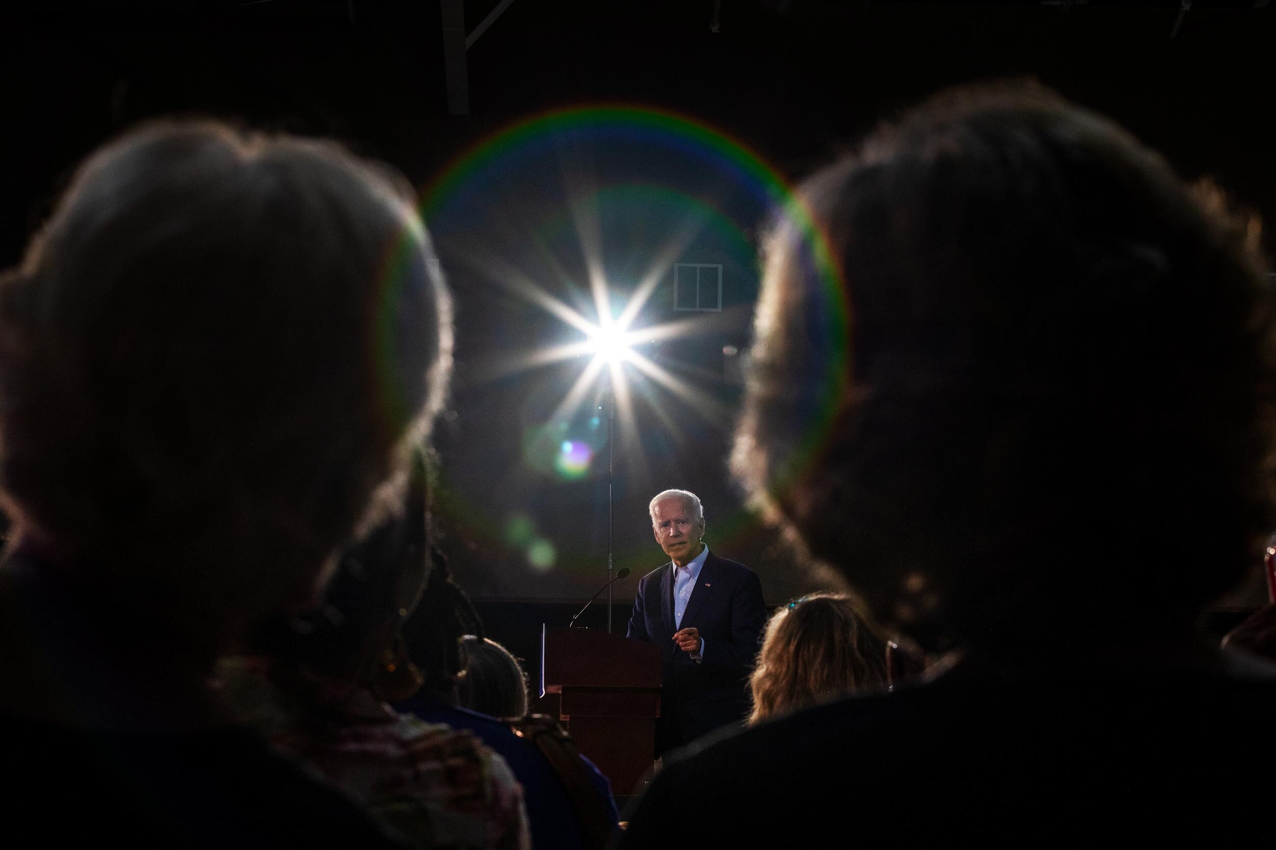  Democratic 2020 U.S. presidential candidate and former Vice President Joe Biden makes a campaign stop at Edisto Fork United Methodist Church in Orangeburg, South Carolina.  