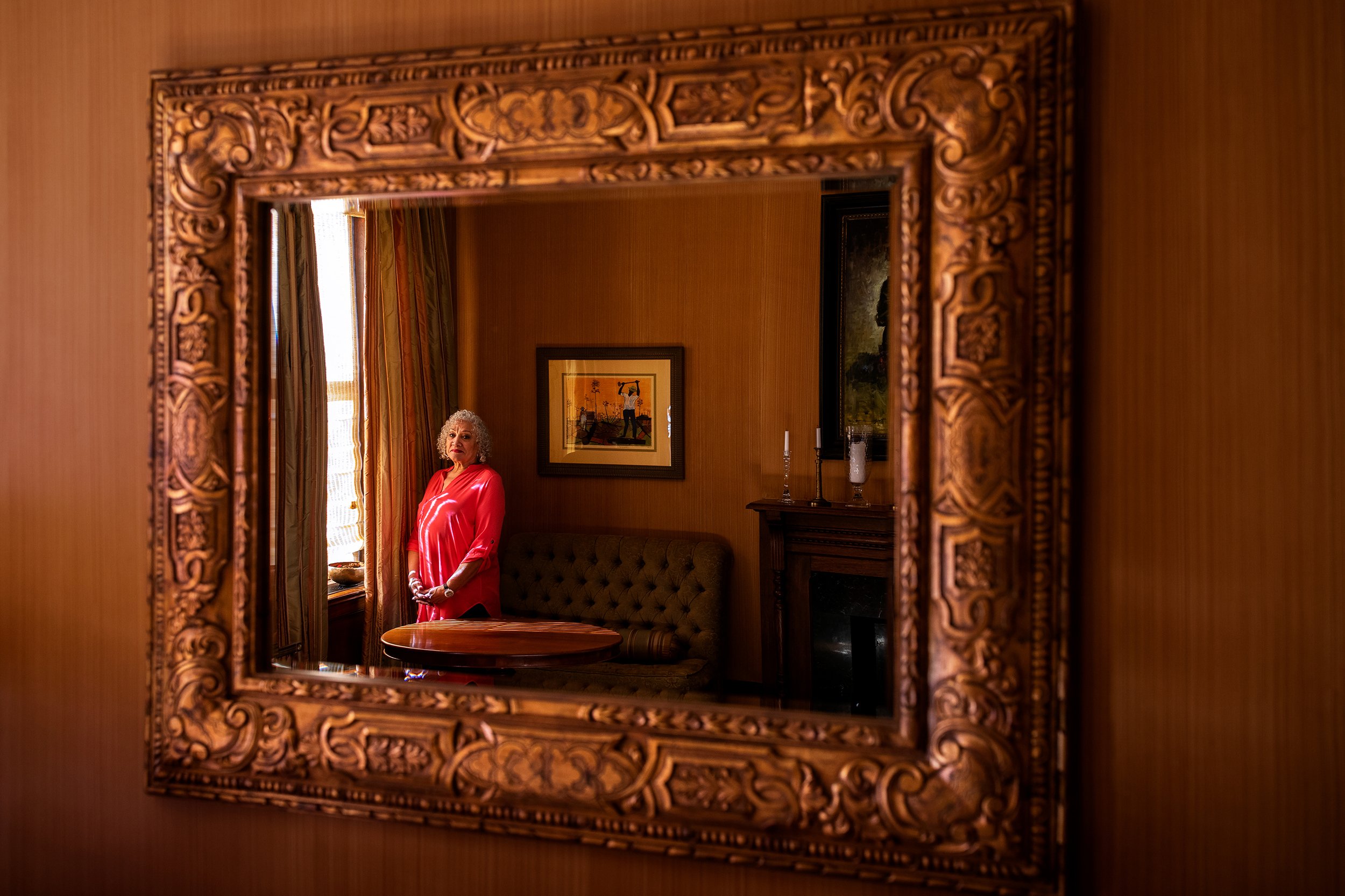  Portrait of Harriet Richardson Michel at her home in Harlem, Manhattan, New York. 