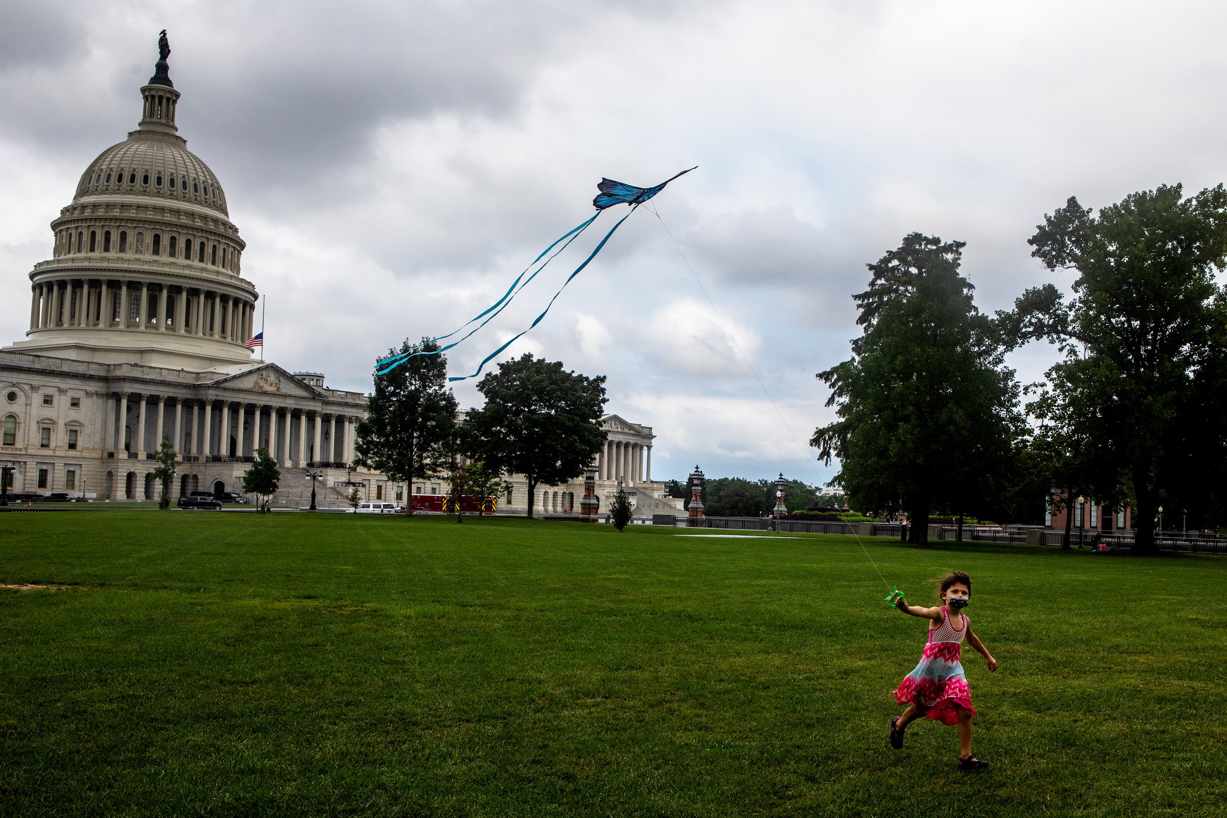 Celeste Miller 5, flying a kite outside of The US Capitol in Washington D.C. 