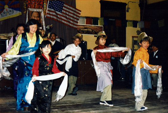 Boston Tibetan Kids performing offering dance