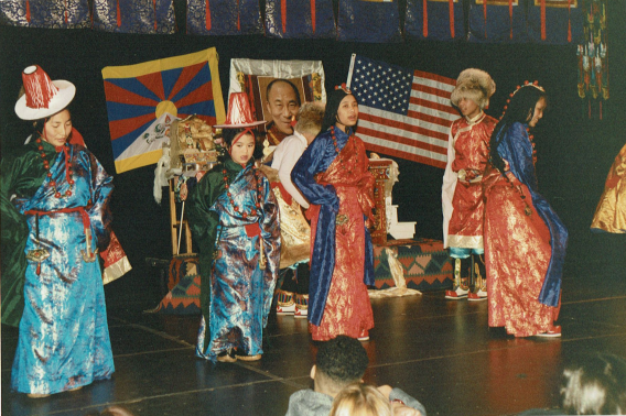 Ladies performing cultural dance