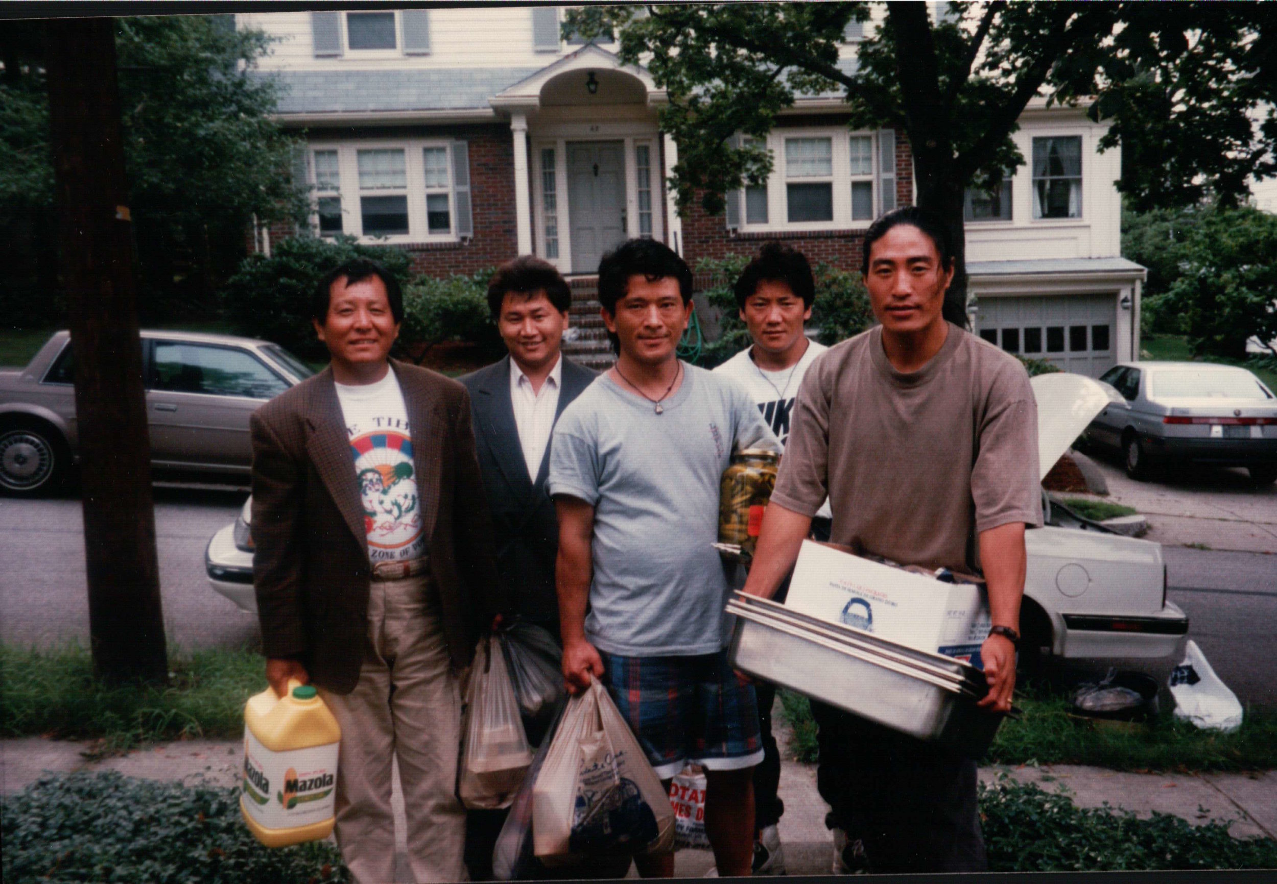 Tibetan uncles in their early days in Boston