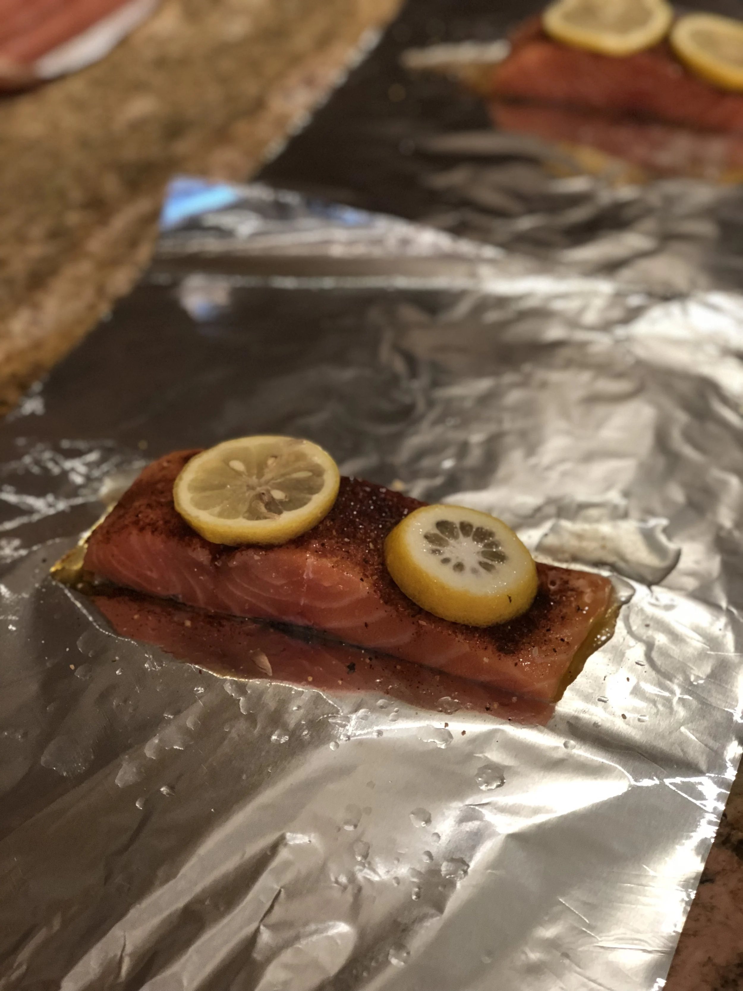 Prior to cooking. 