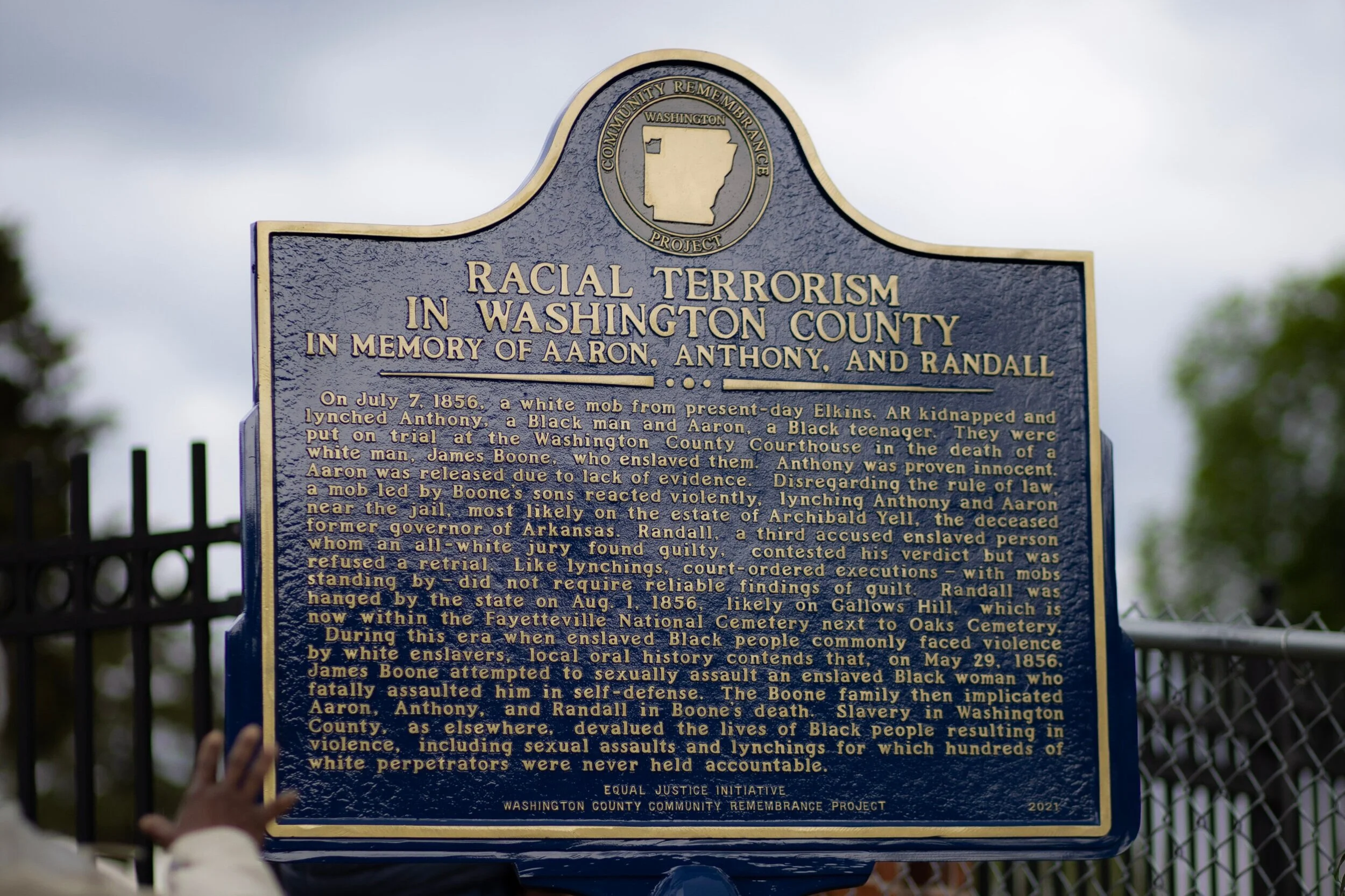 WCCRP Memorial Marker Unveiling at Oaks Cemetery