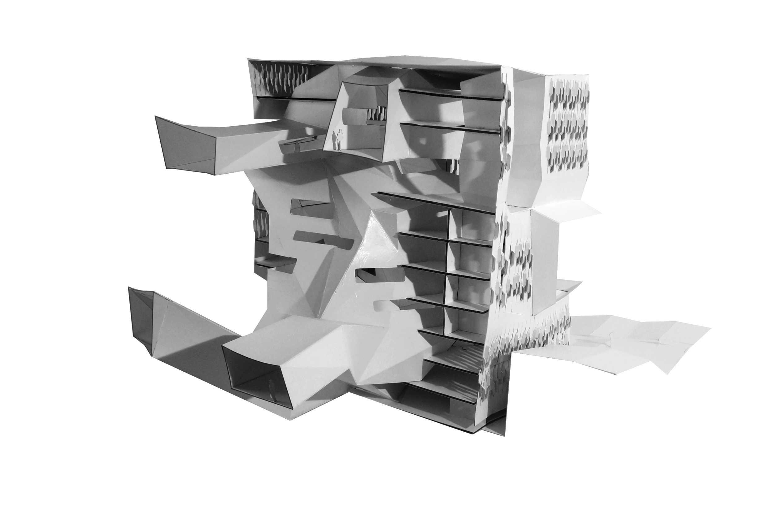 Sectional model exposing the continuous void space, 1:50