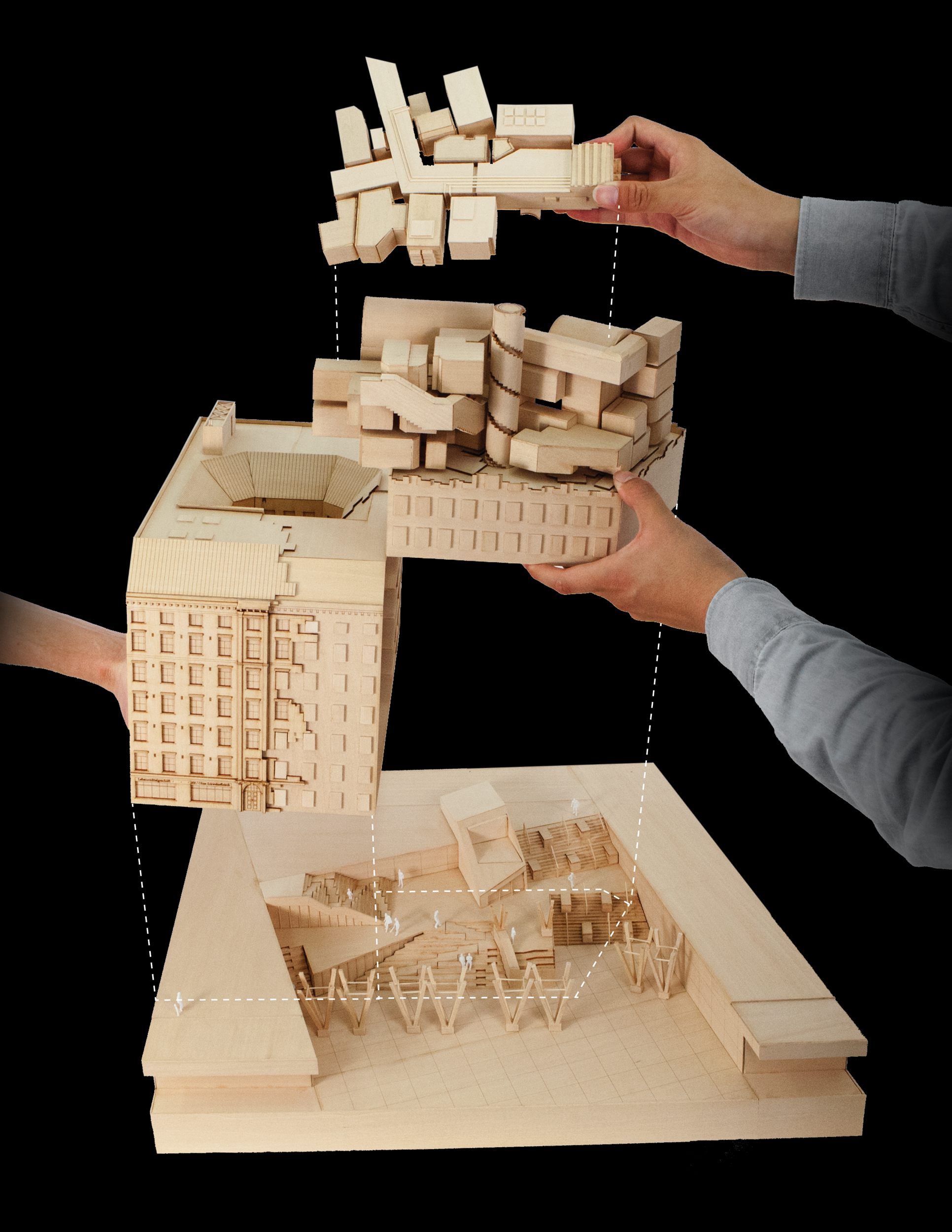 Study Model, Library and Reading Plaza.