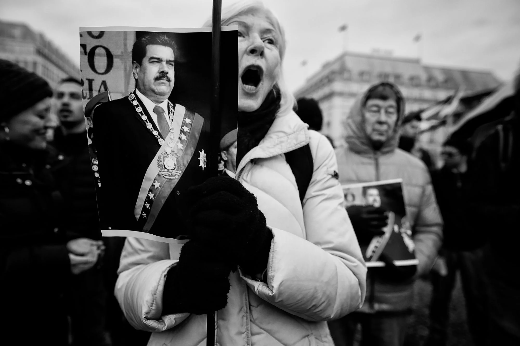 Leftist protest in Berlin against interference in Venezuela