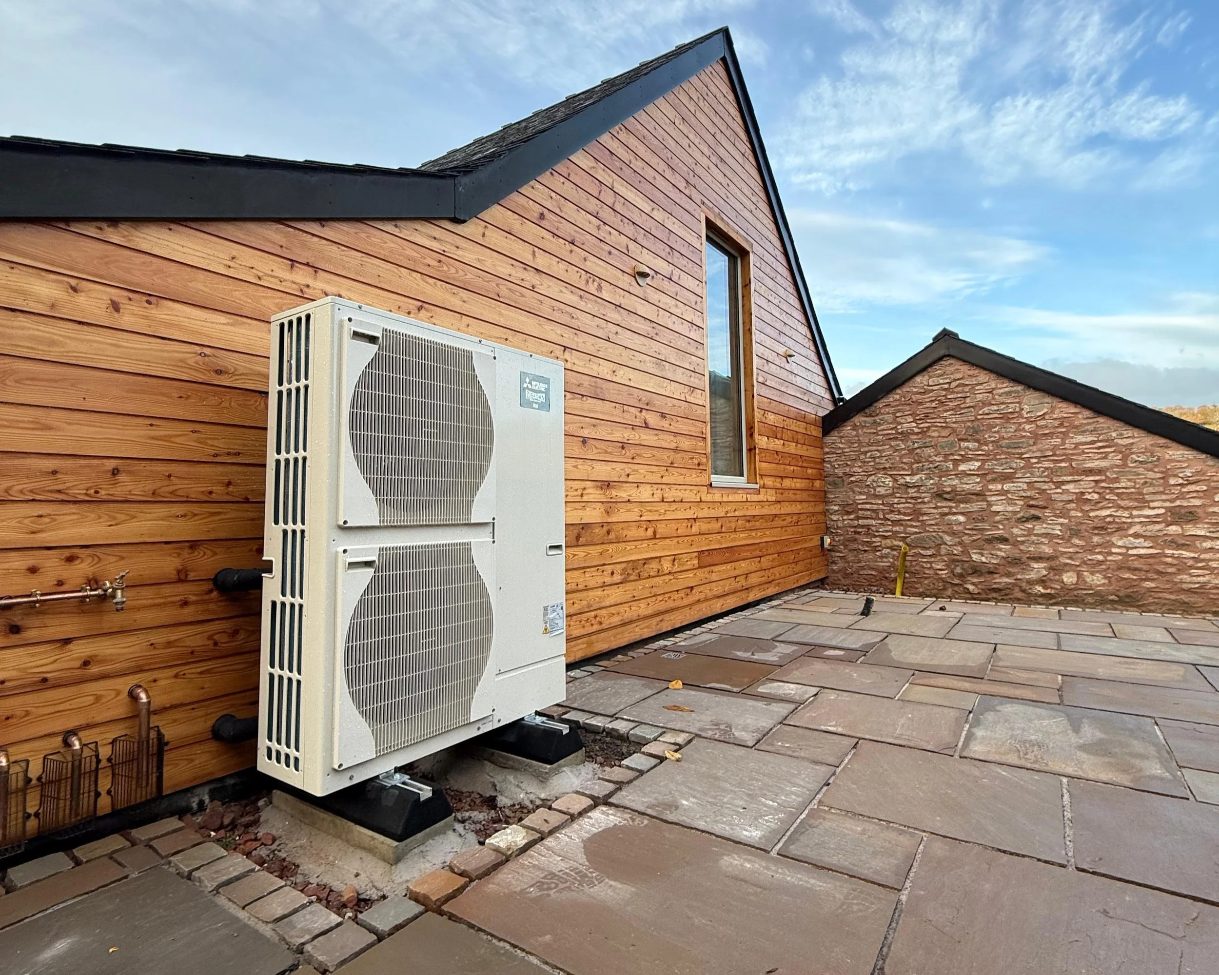 Mitsubishi air source heat pumps covered under our heat pump service plans