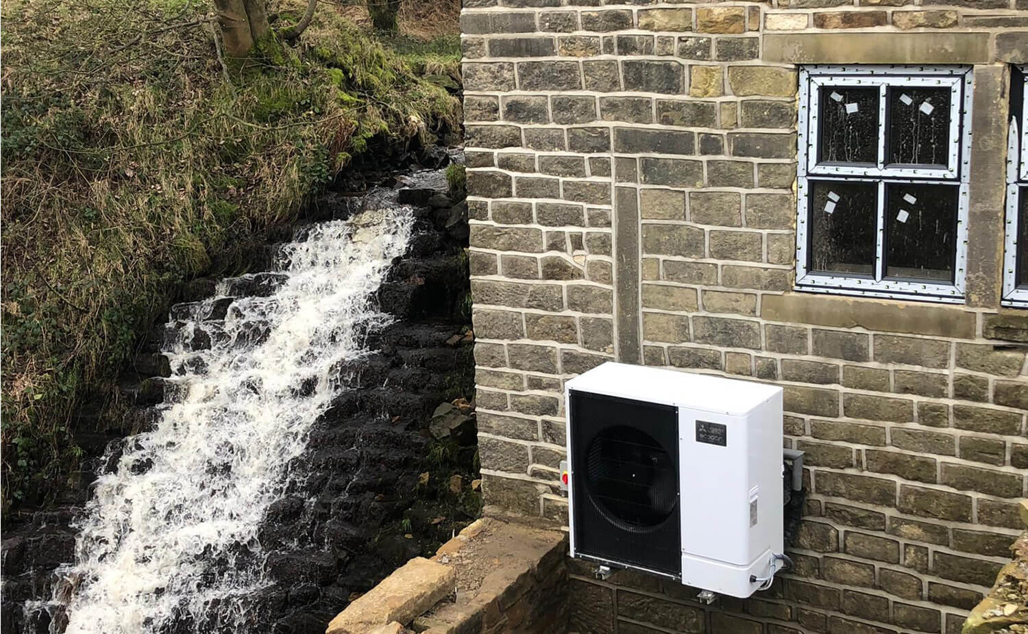 Mitsubishi Ultra Quiet 11kW Ecodan Installed in Old Water Mill