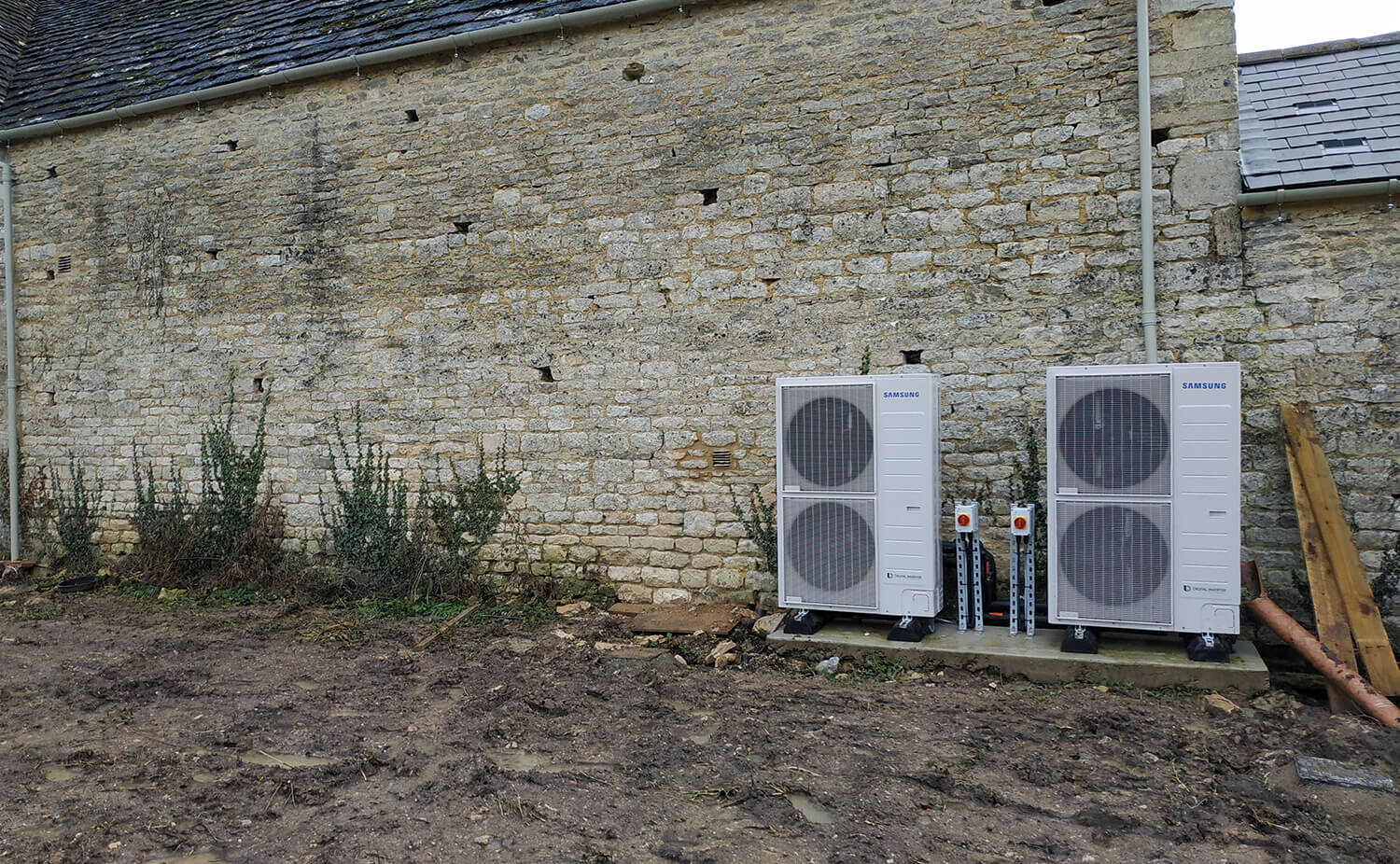 2 Samsung Air Source Heat Pumps Installed at Caswell House