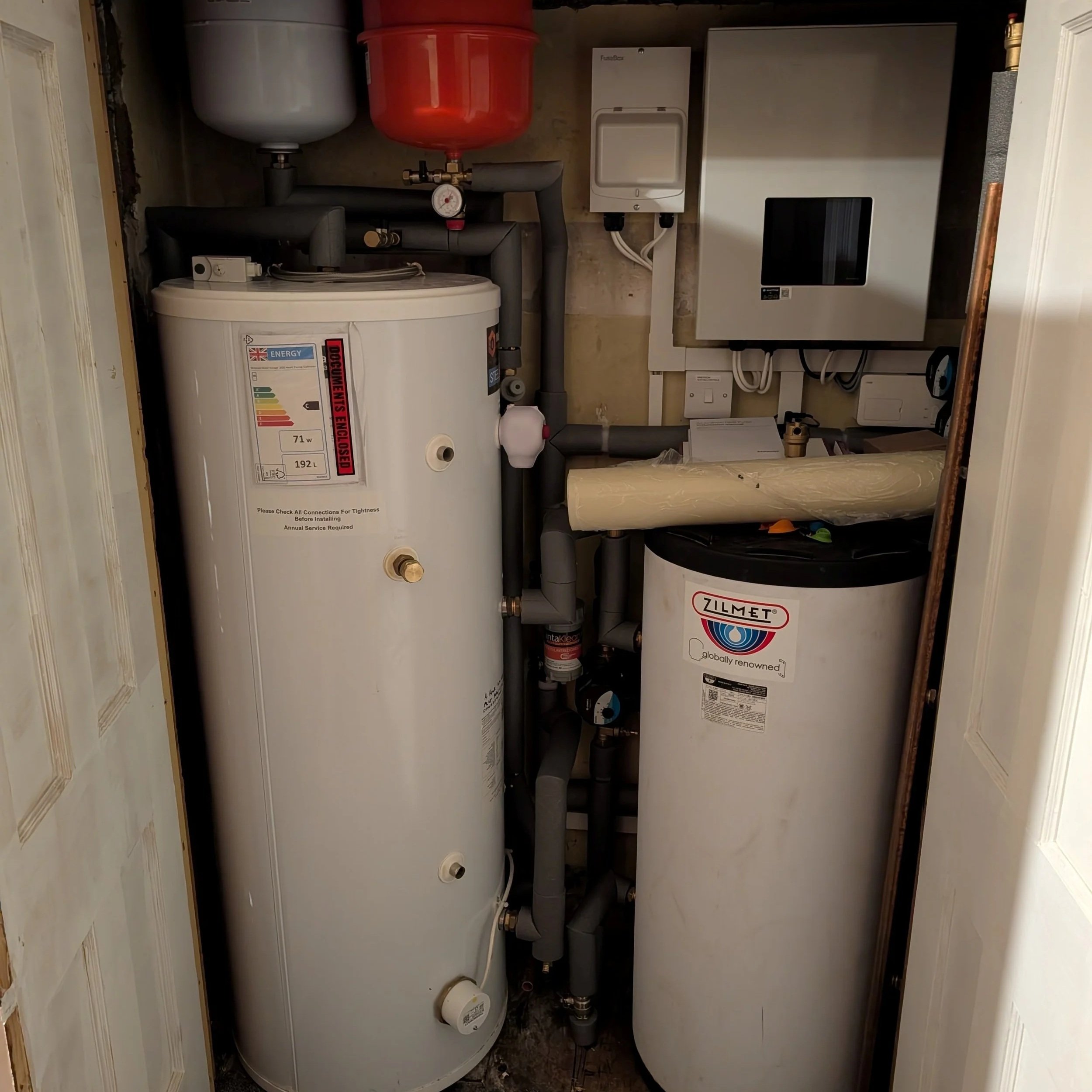 Heat pump internal system installed in an older home