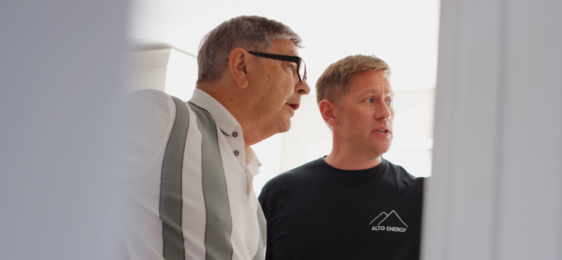 Alto Energy engineer supporting a homeowner after completion