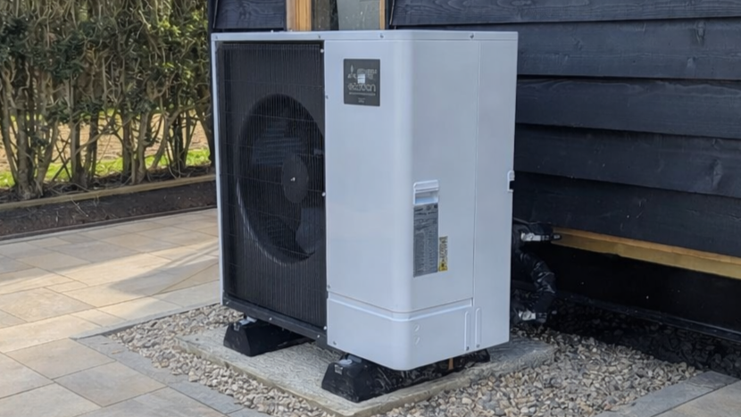 Air source heat pump installation