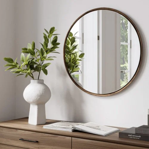 LINQ_9190_Round Mirror_Natural Walnut_Scene.jpg