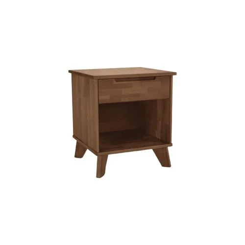 Copeland Linn 1-Drawer Nightstand in cherry, walnut, or maple, a modern solid wood design.