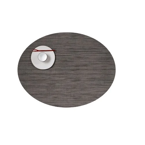 Mini Basketweave Oval Placemats by Chilewich – stylish, durable, and easy to clean for modern dining spaces.