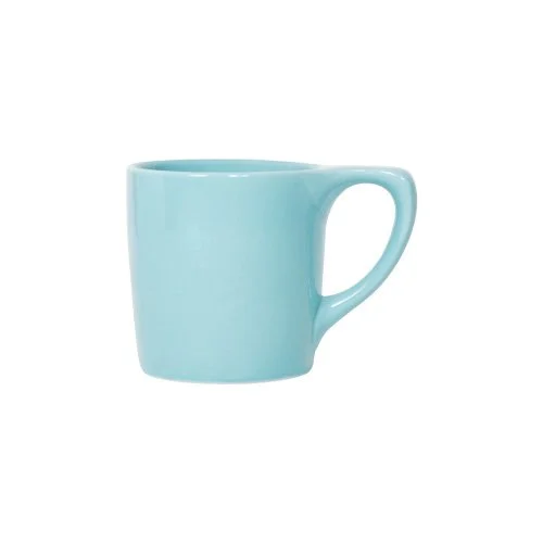 NotNeutral Lino Mug in Ozone — 10 oz porcelain coffee mug with ergonomic handle and barista design.