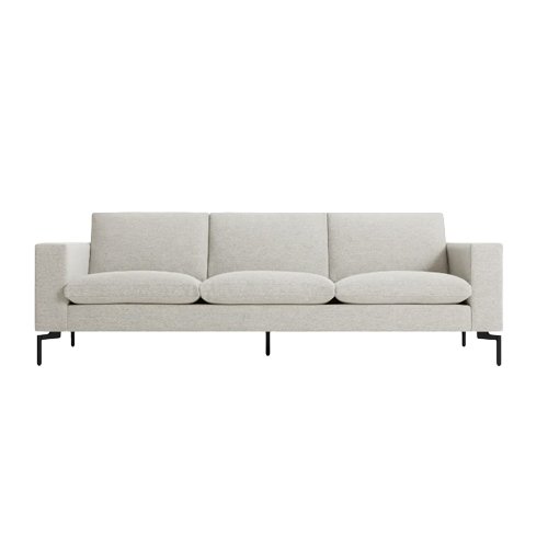 Blu Dot New Standard 92" Sofa in modern fabric with clean silhouette