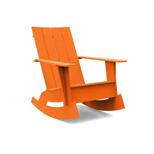 Modern flat-profile Adirondack rocking chair in recycled plastic (Copy)
