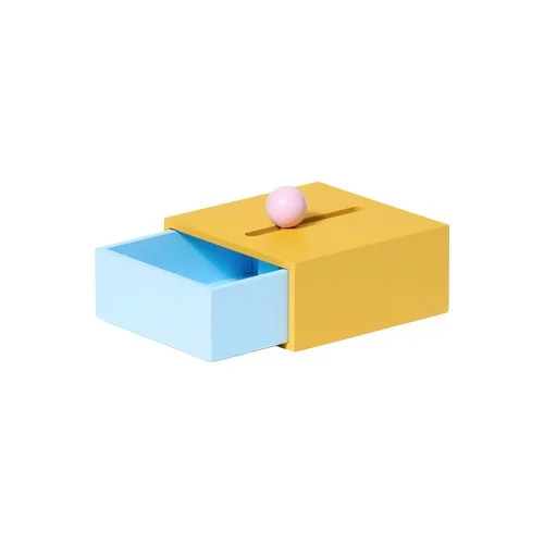 Minimalist MDF-and-wood storage box for desks and modern interiors.