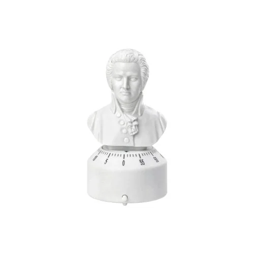 Kikkerland Mozart Kitchen Timer designed as a classical bust playing Rondo Alla Turca