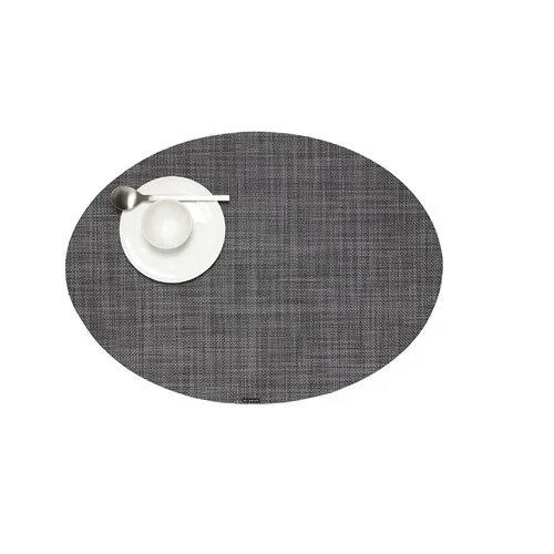 Mini Basketweave Oval Placemats by Chilewich – stylish, durable, and easy to clean for modern dining spaces.
