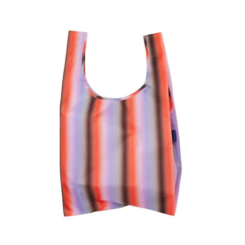 Standard Baggu reusable bag in Gradient Stripe Poppy Lilac print