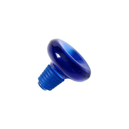 Blue Hobknob bottle stopper by Areaware with crystal-glass construction and silicone base