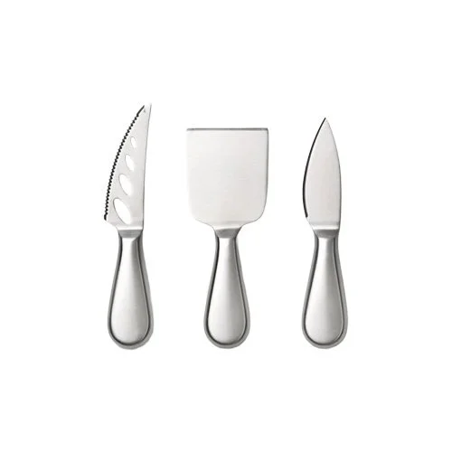 Organized cheese accessory kit for cutting and serving with refined proportions