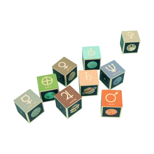 Durable wooden blocks emphasizing tactile space learning and early science development.