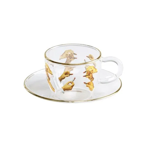 Seletti TOILETPAPER Coffee Cup Lipsticks transparent glass drinkware (Copy)