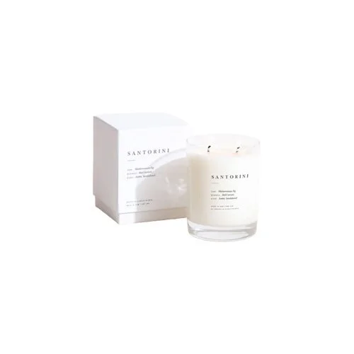 Brooklyn Candle Studio Santorini 2-wick soy candle with coastal fragrance.