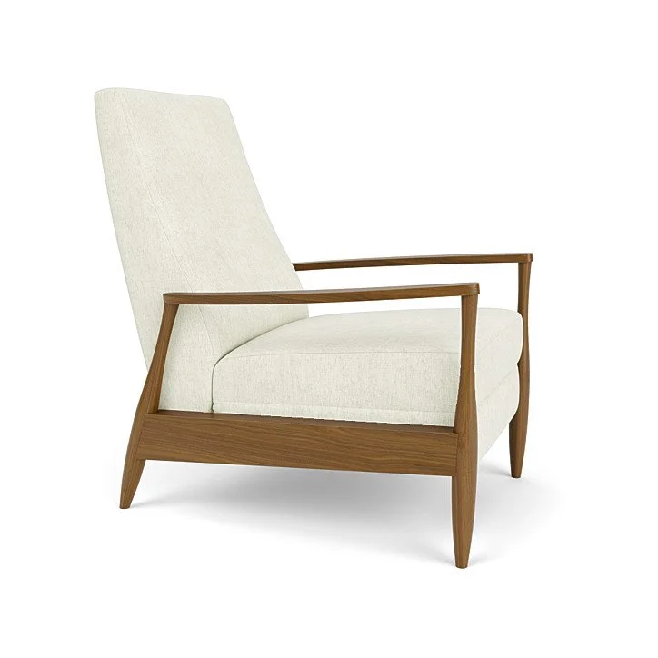 Space-saving recliner with optional motorized USB-C power and high-density foam seat.