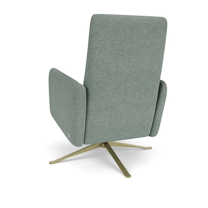 Blake Re-Invented Recliner with knife-edge detail and double-needle top-stitching.