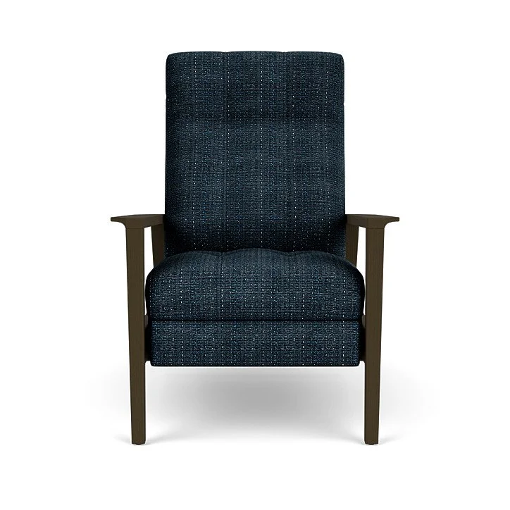 Experience the modern elegance of the Callum Re-Invented Recliner™ with walnut or wood arms, premium foam seating, and motorized comfort options.