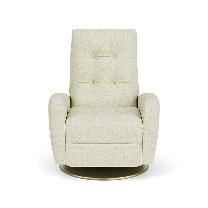 Clark Comfort Recliner by American Leather – tufted back, modern recliner with customizable base.
