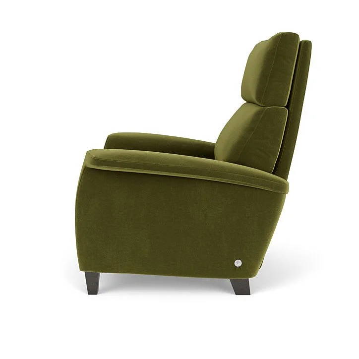 Modern Felix recliner featuring premium foam cushioning and hidden stainless-steel footrest extension.