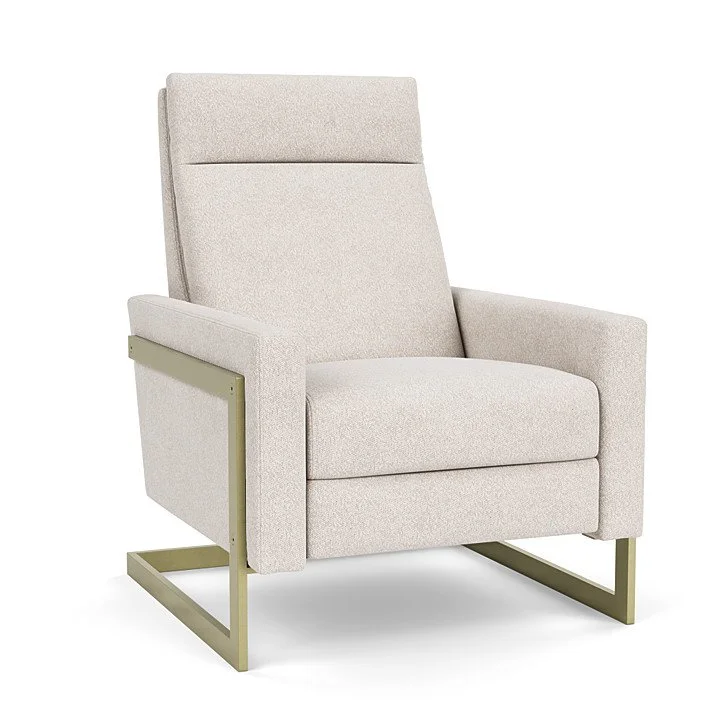 Motorized or manual recliner with metal base options and USB-C charging.