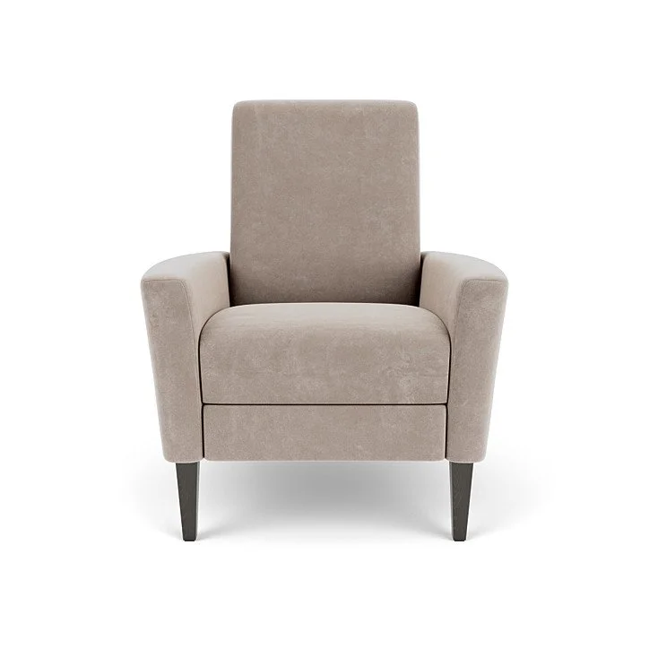 Vida Re-Invented Recliner by American Leather – sleek modern recliner with wood or metal leg options.