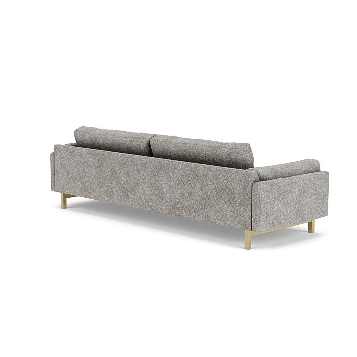 Cooks Sofa shown in premium leather, showcasing loose cushions and a sleek floating base in a modern interior.