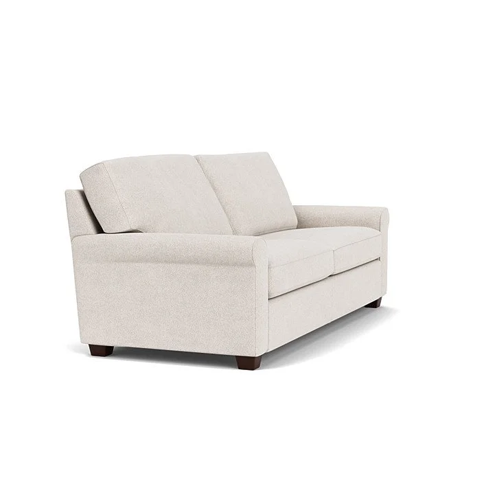 Detail of Savoy Sofa’s double-needle top-stitch and refined welt arm detailing.