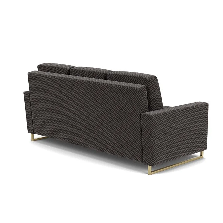 Premium designer sleeper couch with Tempur-Pedic mattress option and storage chaise.