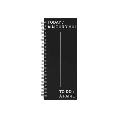 Gry Mattr To Do Notebook in black with tall, slim format (Copy)